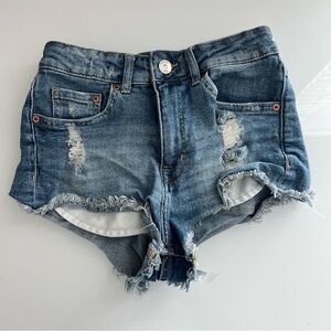 H&M Blue Denim Cutoff Short Shorts Size 2